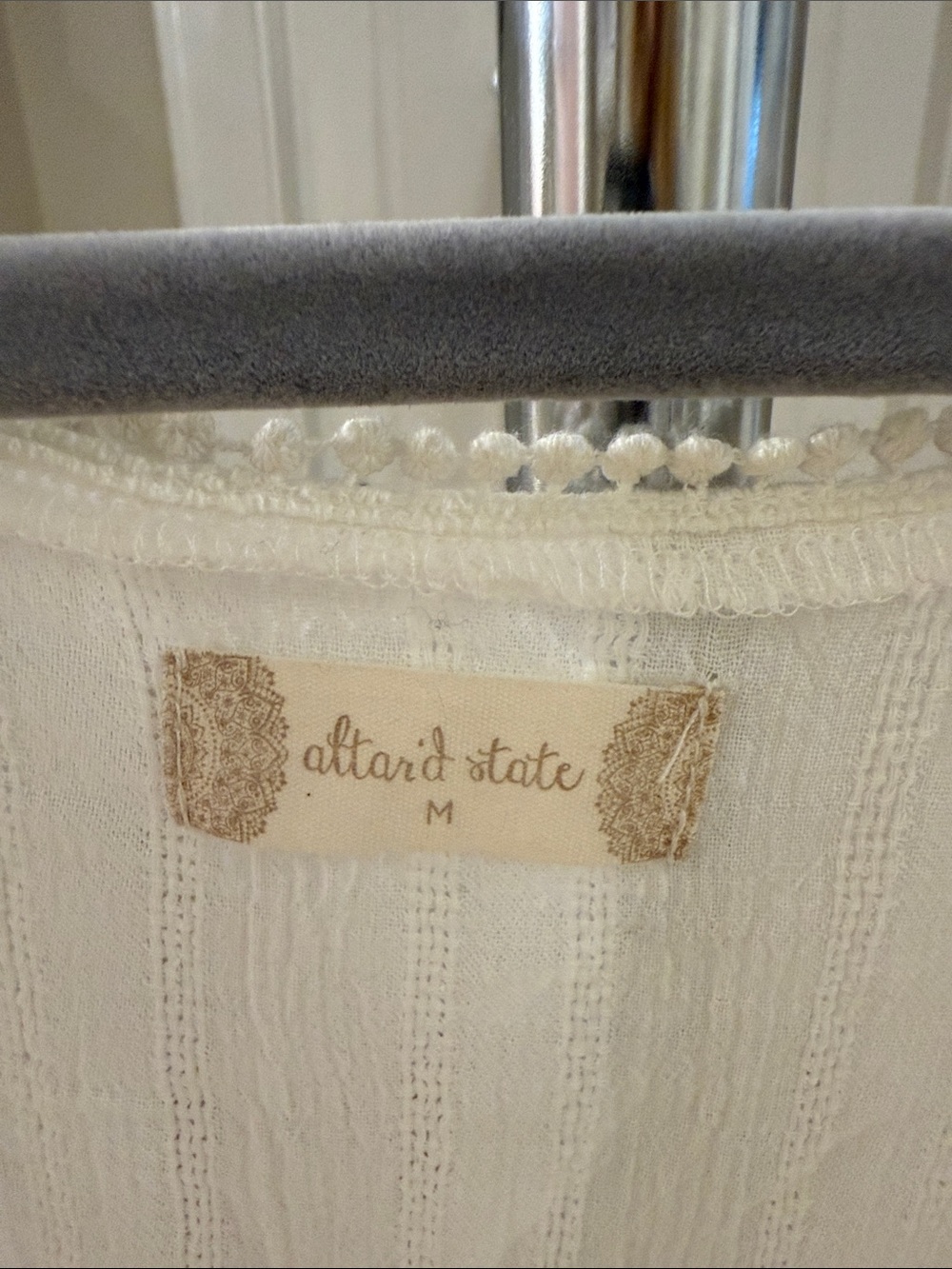 Altar'd State Ivory Ruffle Blouse - Picture 3 of 4